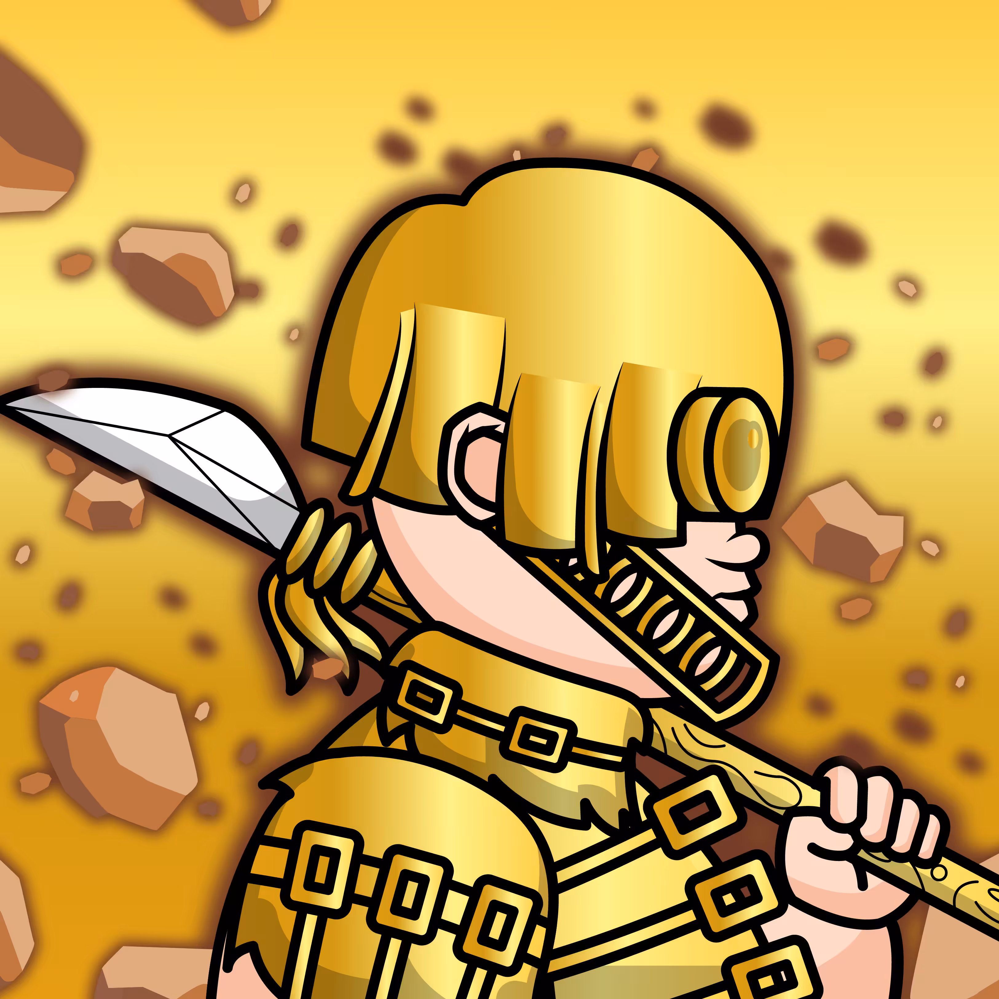 MH-Bob Gold Spear 002 Earth Element.
