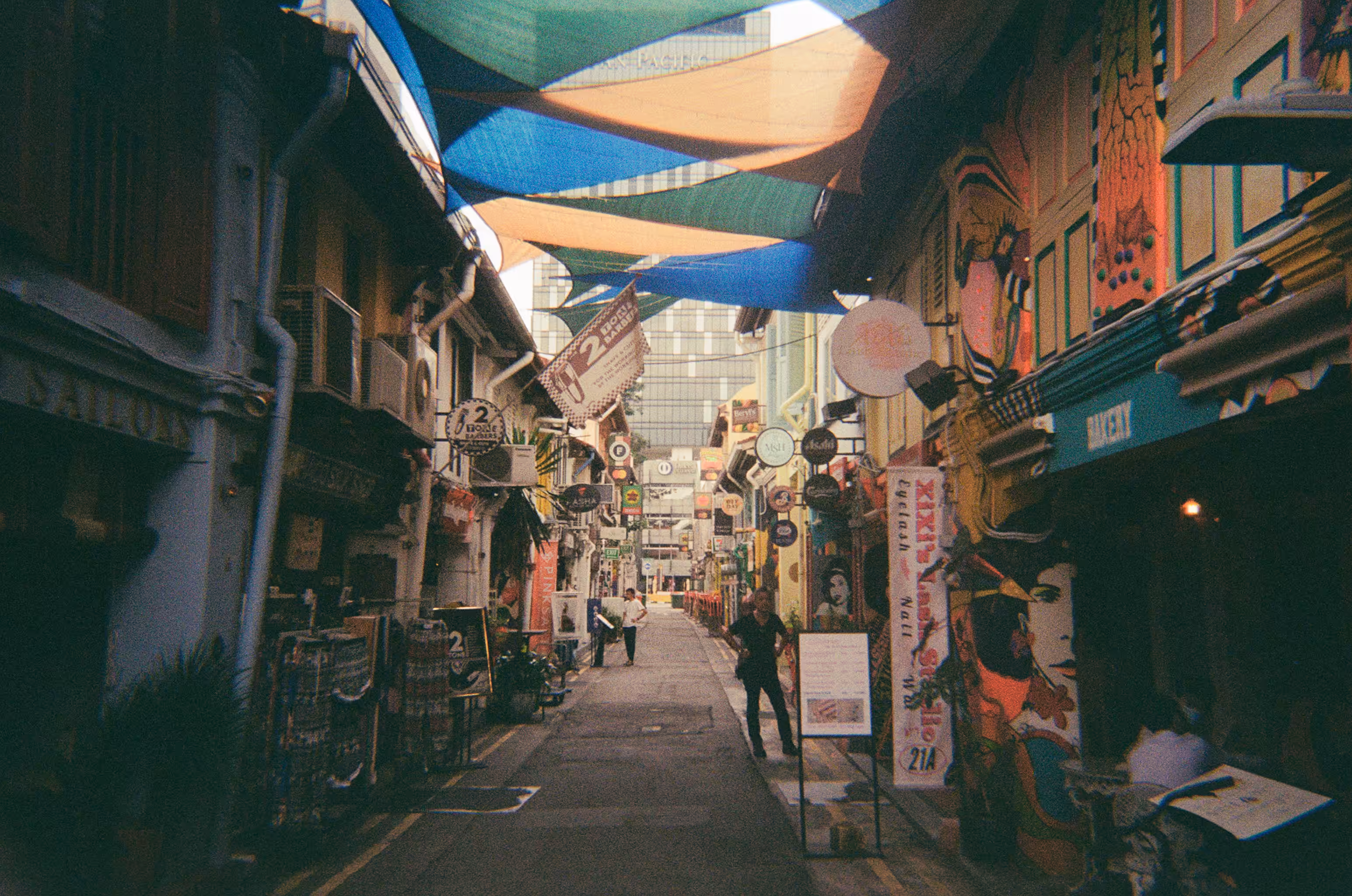 protected from the sun in haji lane