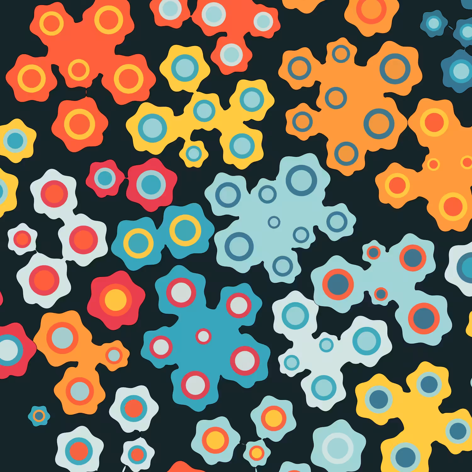 Geometric colorful shapes (Free edition) #102
