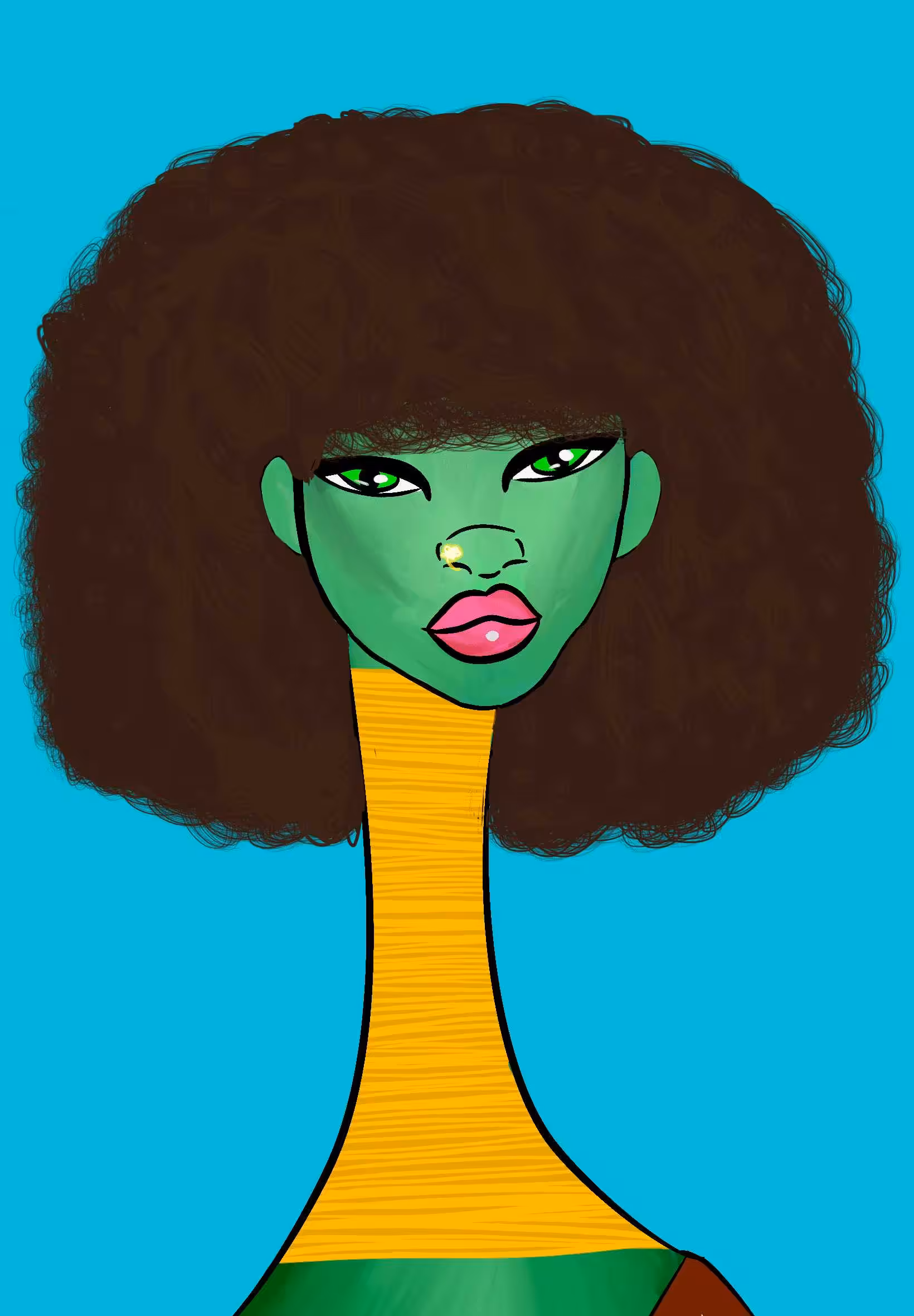 Long Neckie Lady #1703