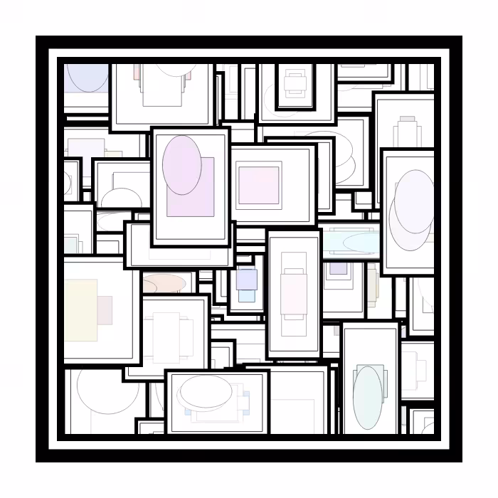 "enclosed in a frame" #1