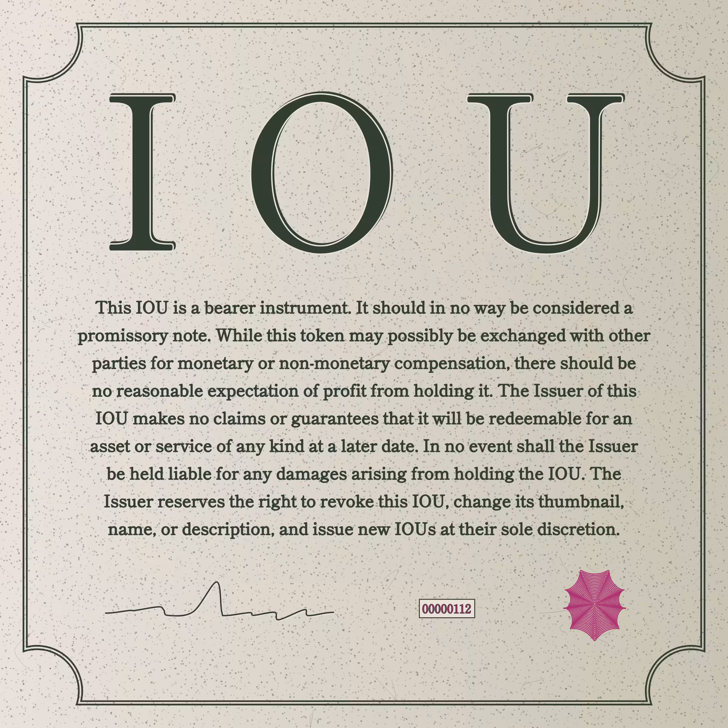 IOU #112