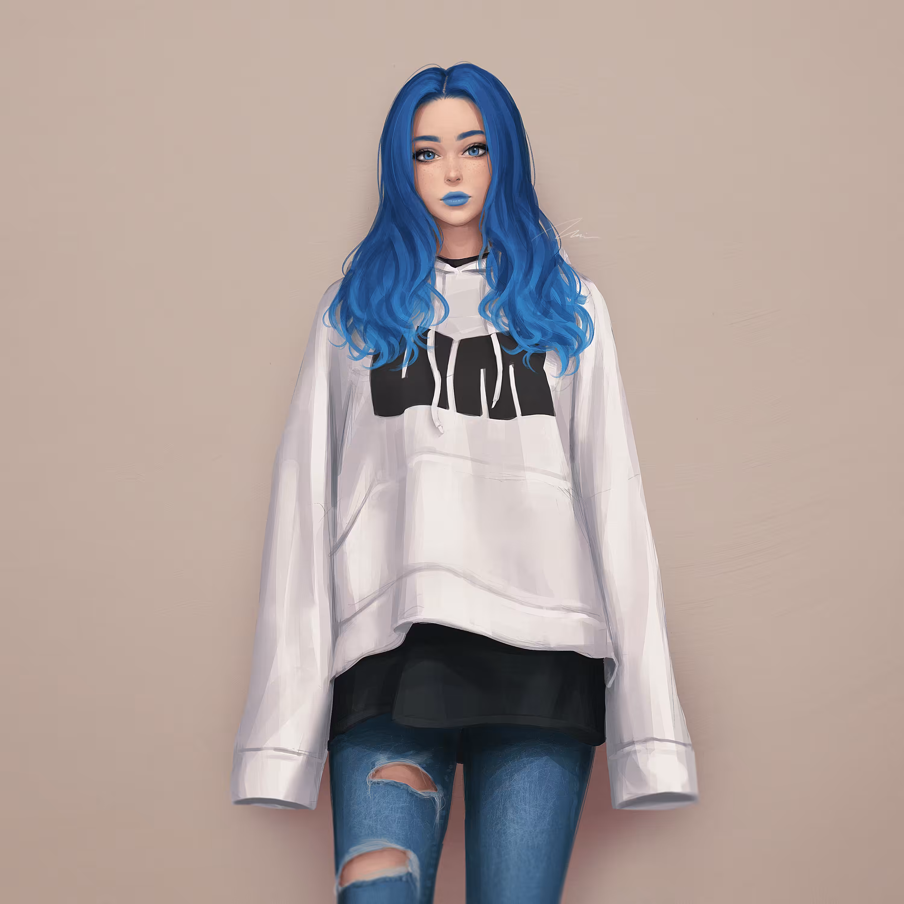 White hoodie Shelly