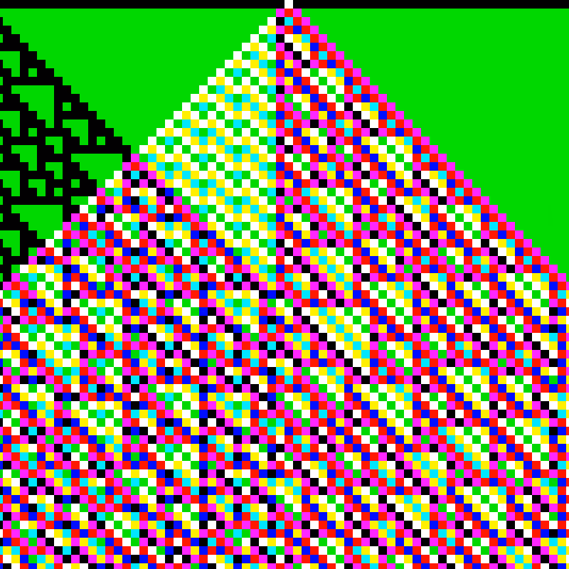 RGB Elementary Cellular Automaton #837