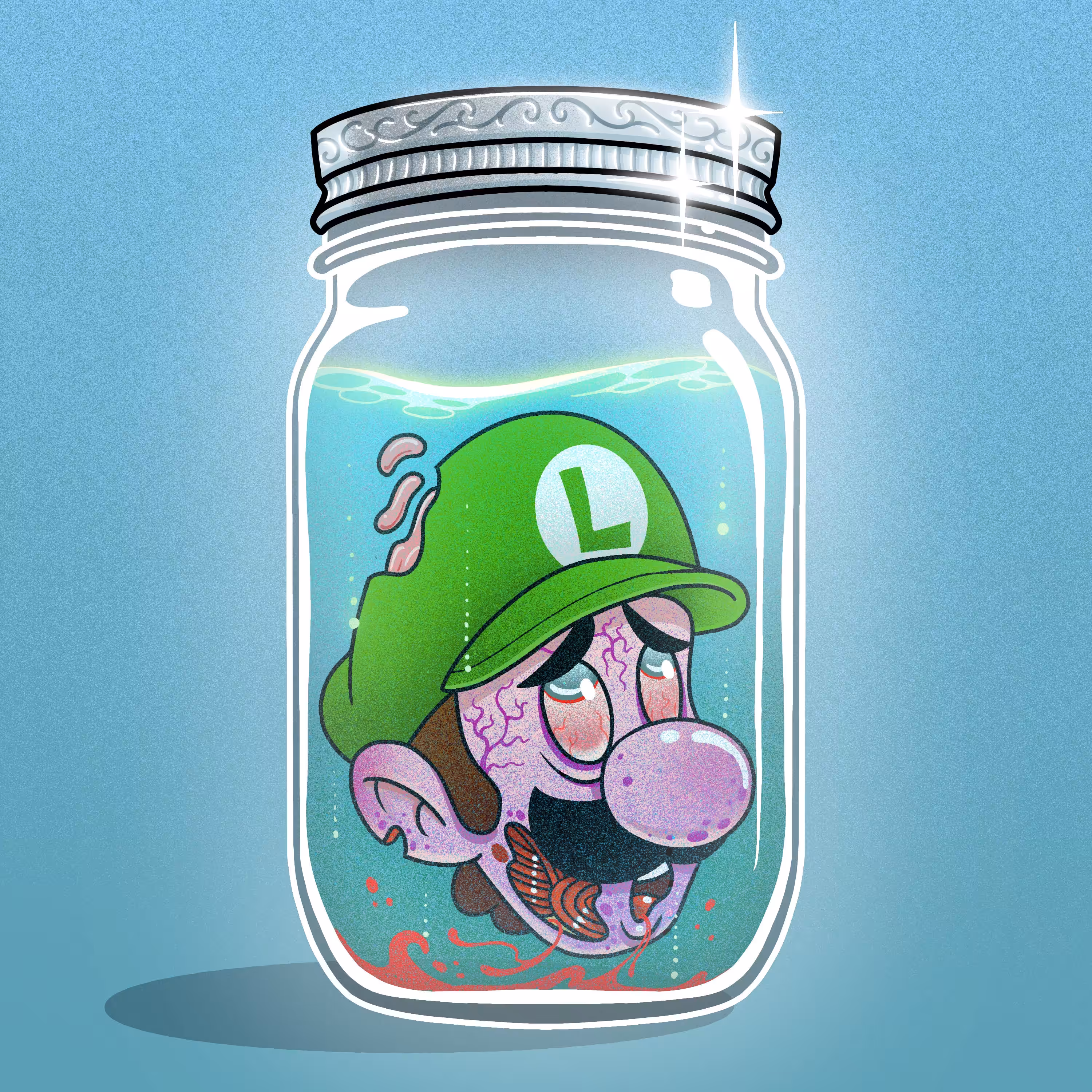 Dead Luigi (silver lid)