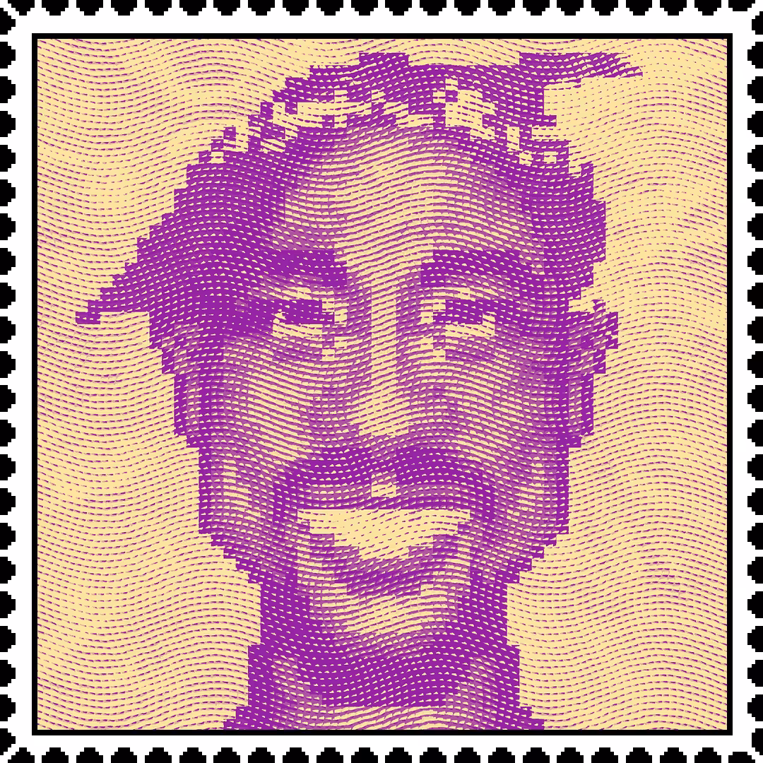 Tupac 'Purple' caricature stamp