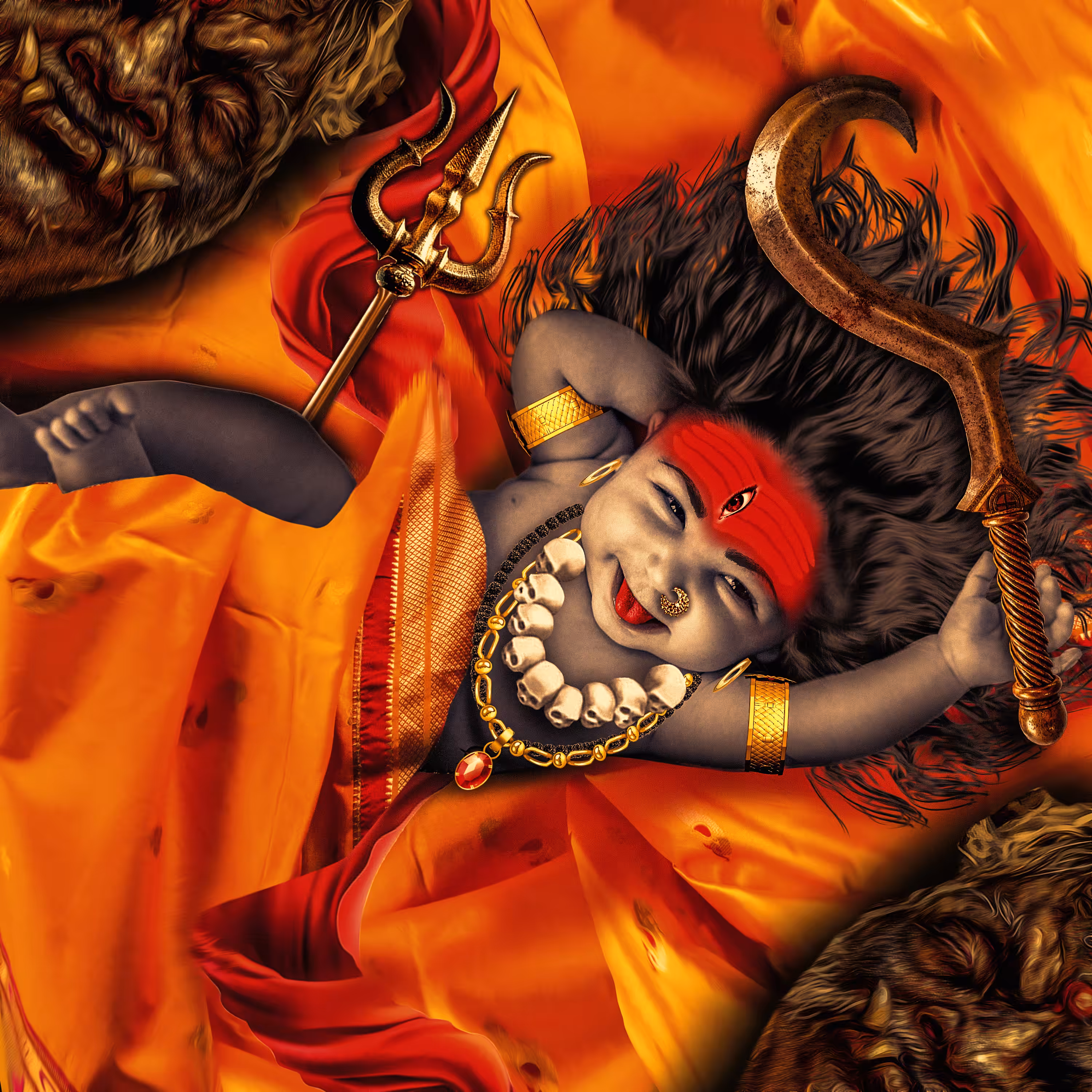Kali Goddess - Baby Version Hindu God