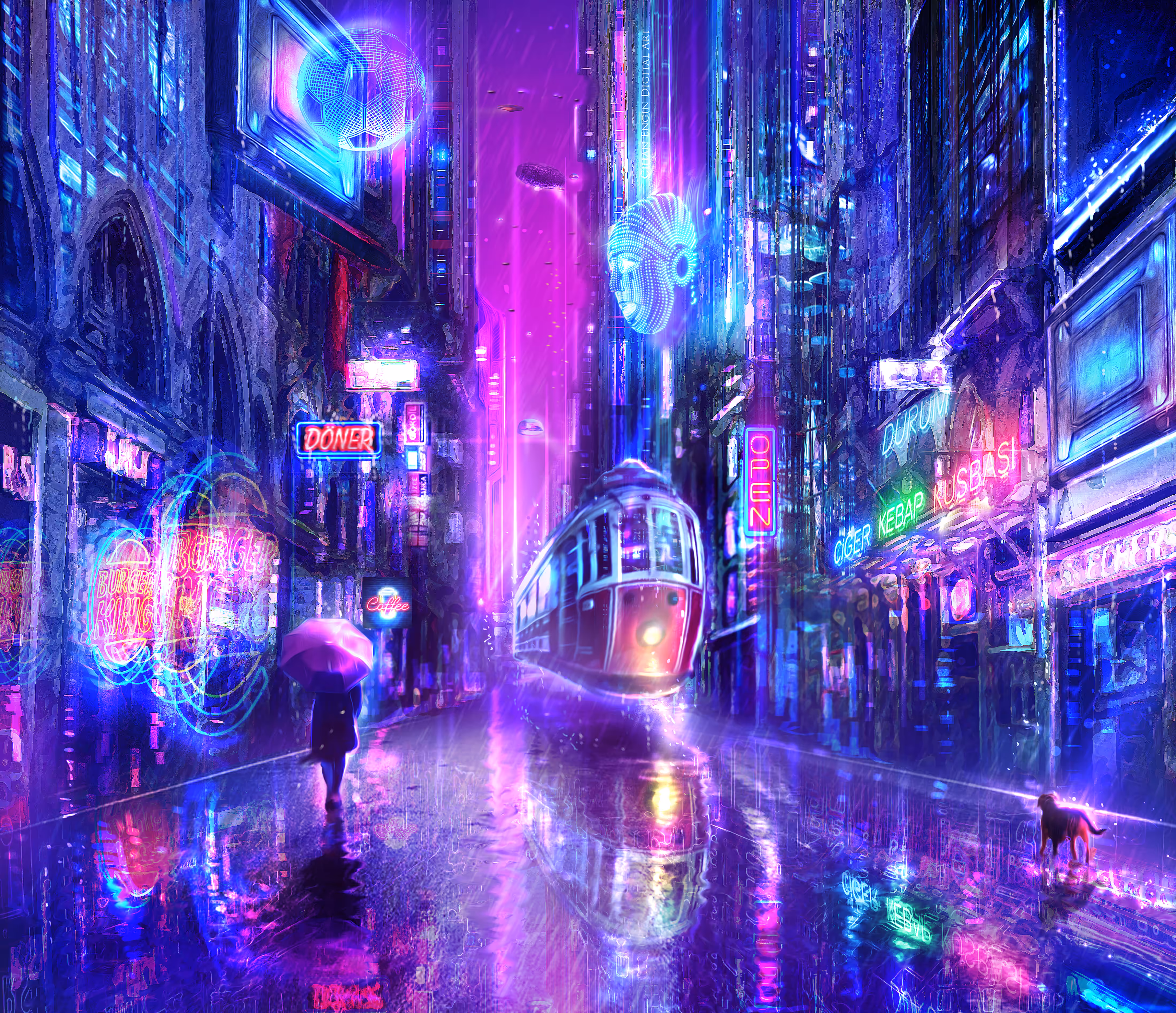 İstanbul İstiklal Street Cyberpunk Version