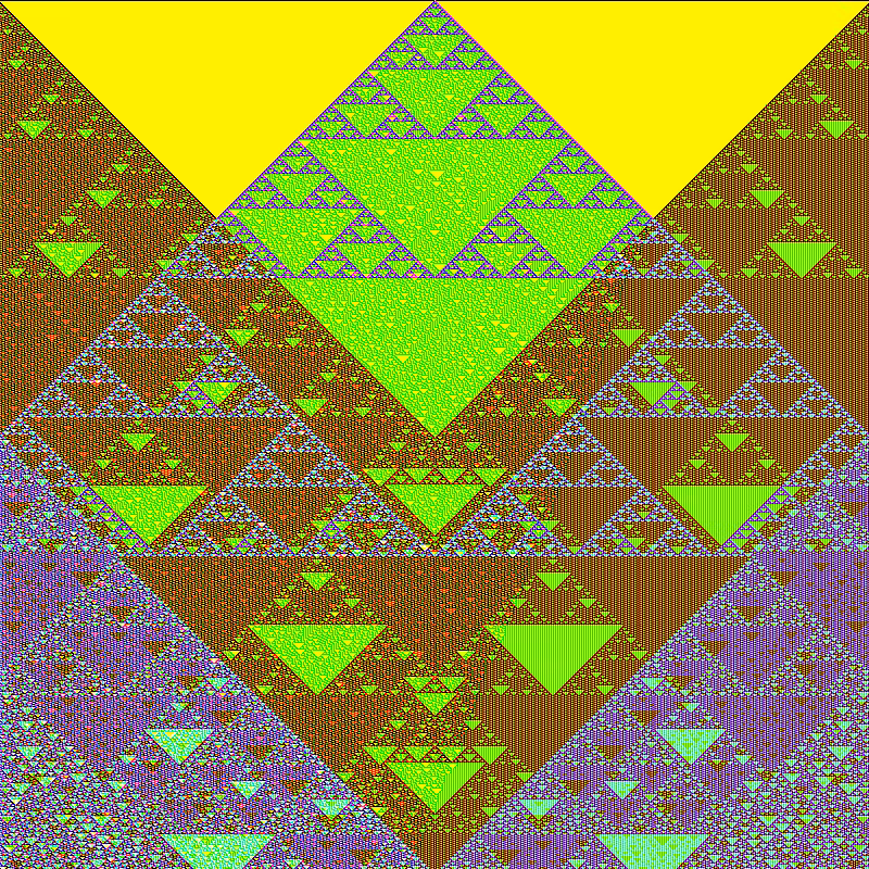 RGB Elementary Cellular Automaton #717