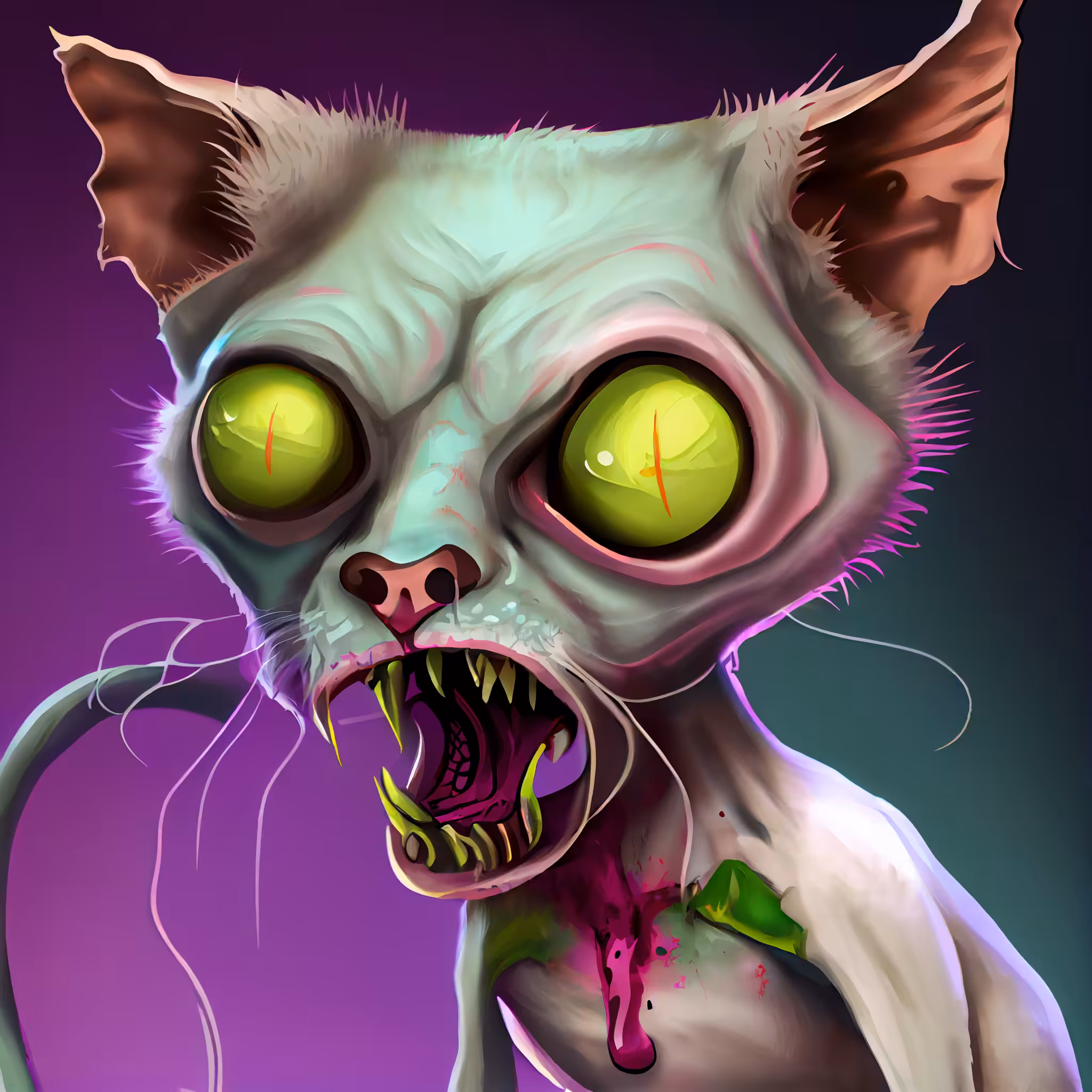 Scared cat