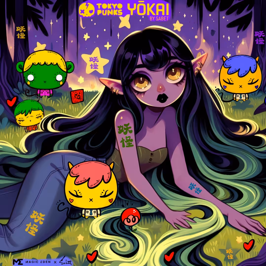 Mini friends + Zee x Tokyo Punks YŌKAI by SABET
