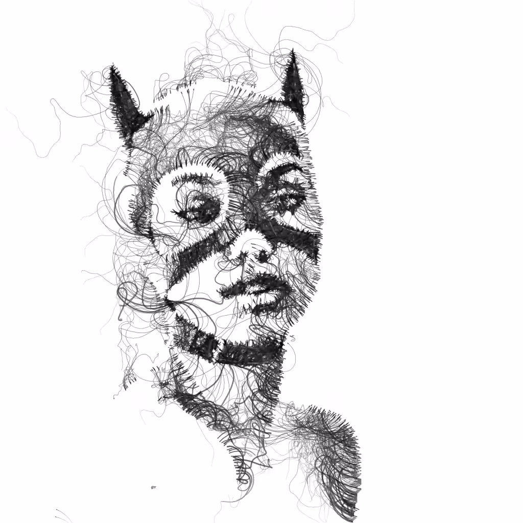 CatGirlz. w+b
