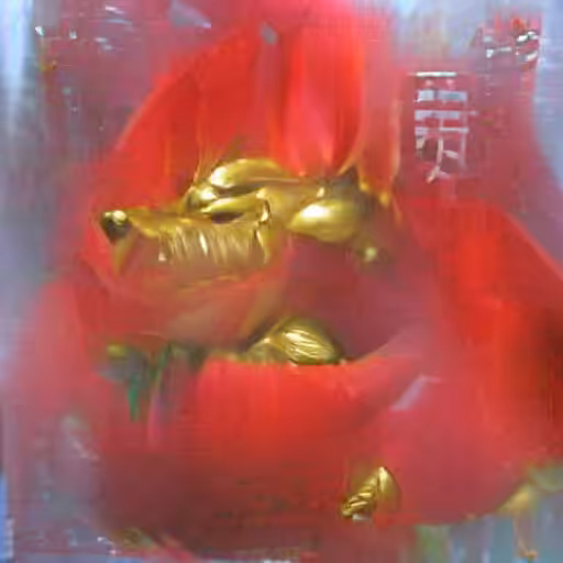 Red and Gold Tulips and a Water Tiger (Chinese New Year)
