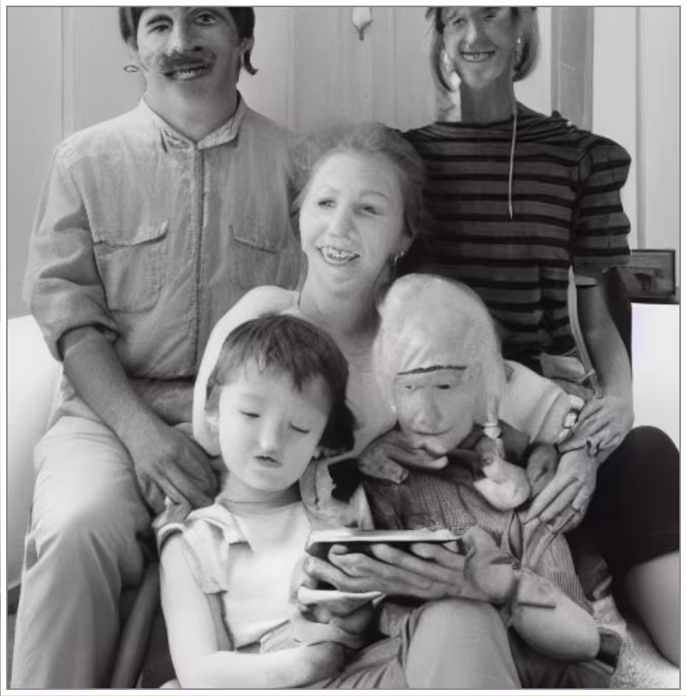 family portrait with smartphone in 1984 #11