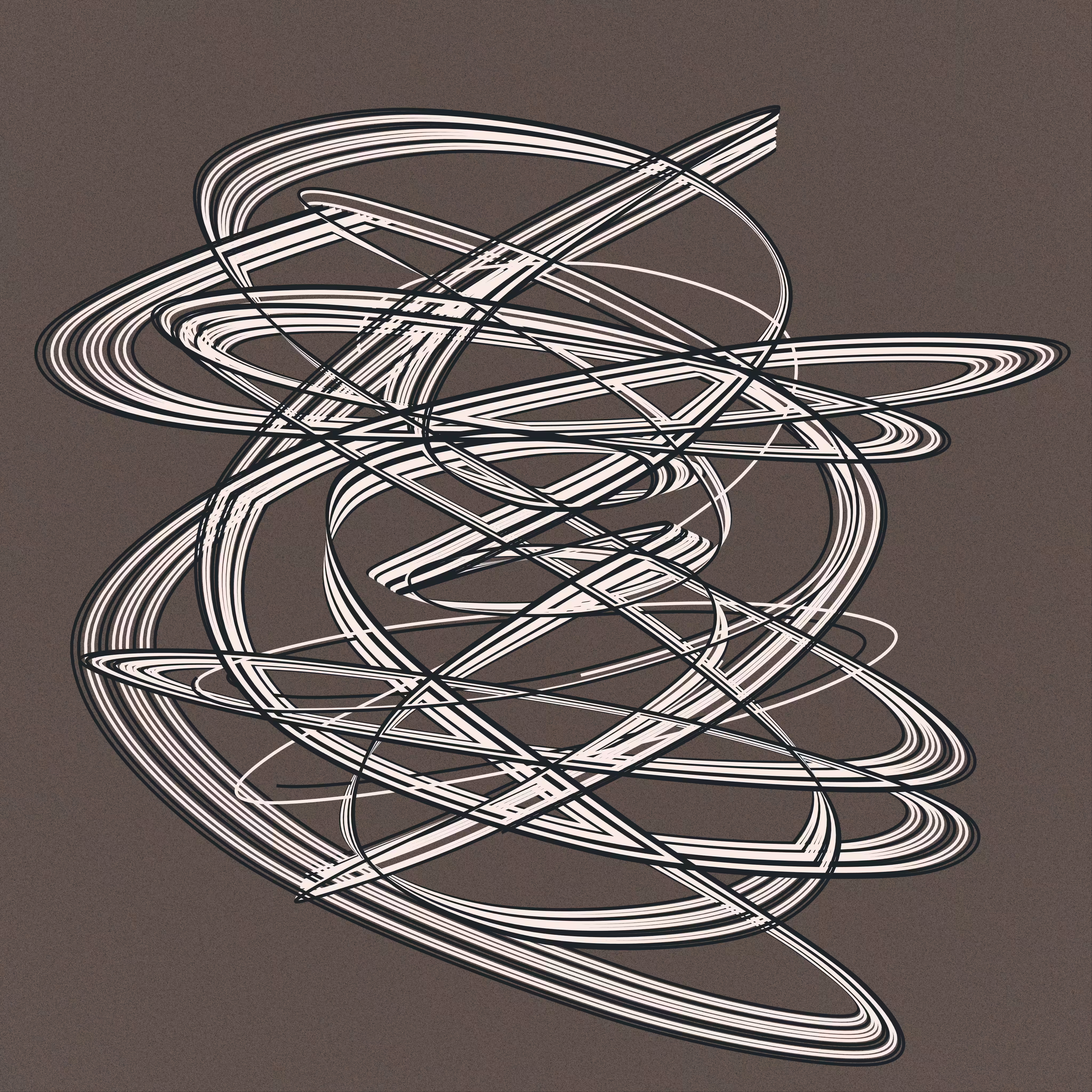 Harmonograph Black & White Twine No. 3