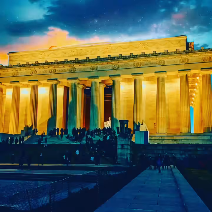Lincoln Memorial At Night