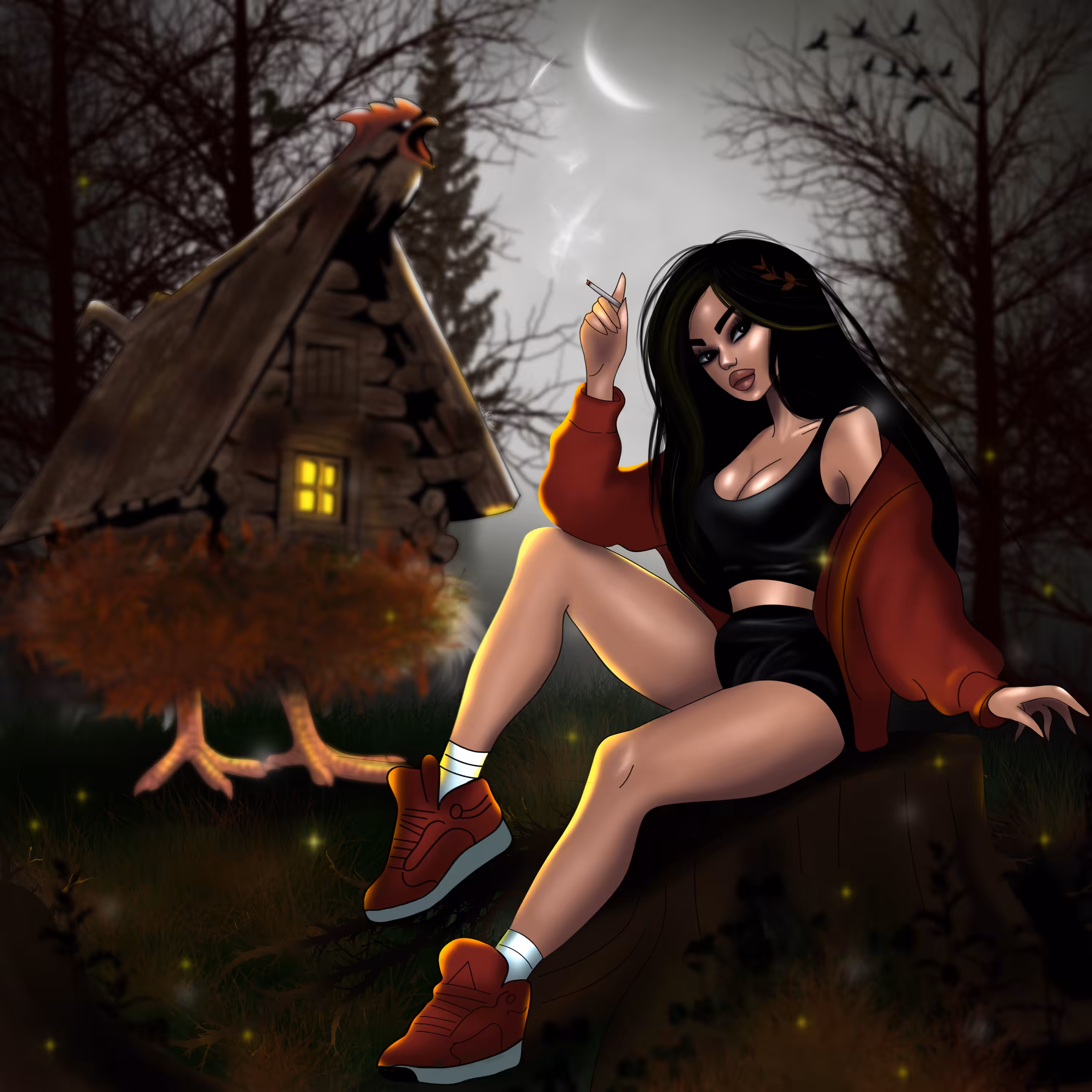 smoke : witch from the neighboring forest