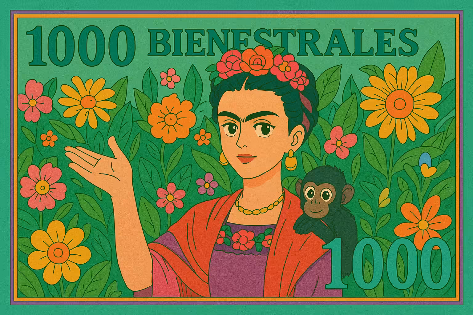 Bienestrales: Mexican Art Money: Bienestrales Mexican Art Money 1000 Pesos