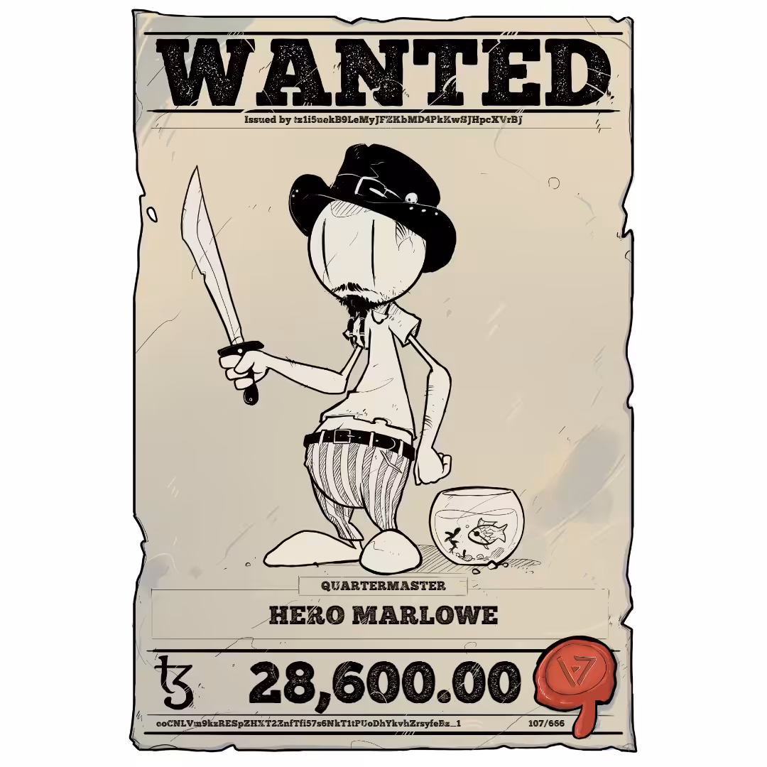 HERO MARLOWE | TEZOS PIRATE 107/666