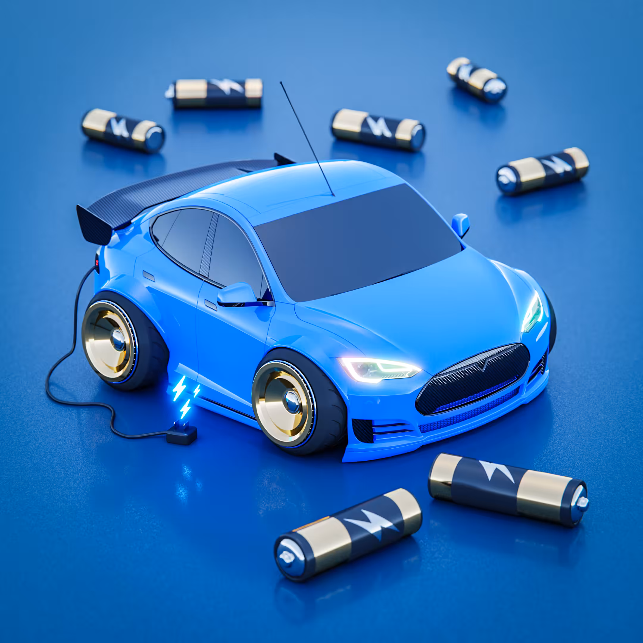 CARtoon Tesla - (Blue Edition)