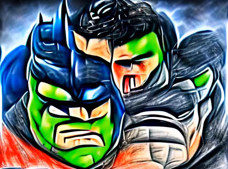 Batman Superman Hulk go to war