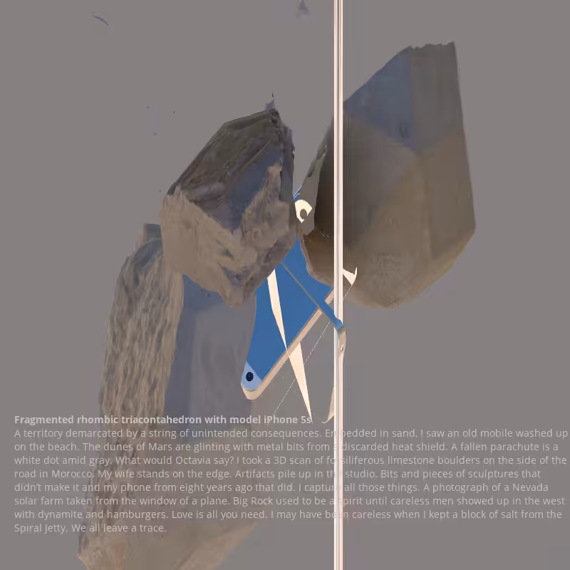 Fragmented triacontahedron with iPhone 5s #72