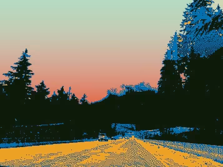 Digital Landscape: Evening in the Mountains