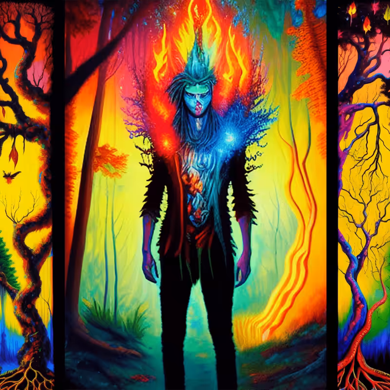 AI Psychedelic Trees #6