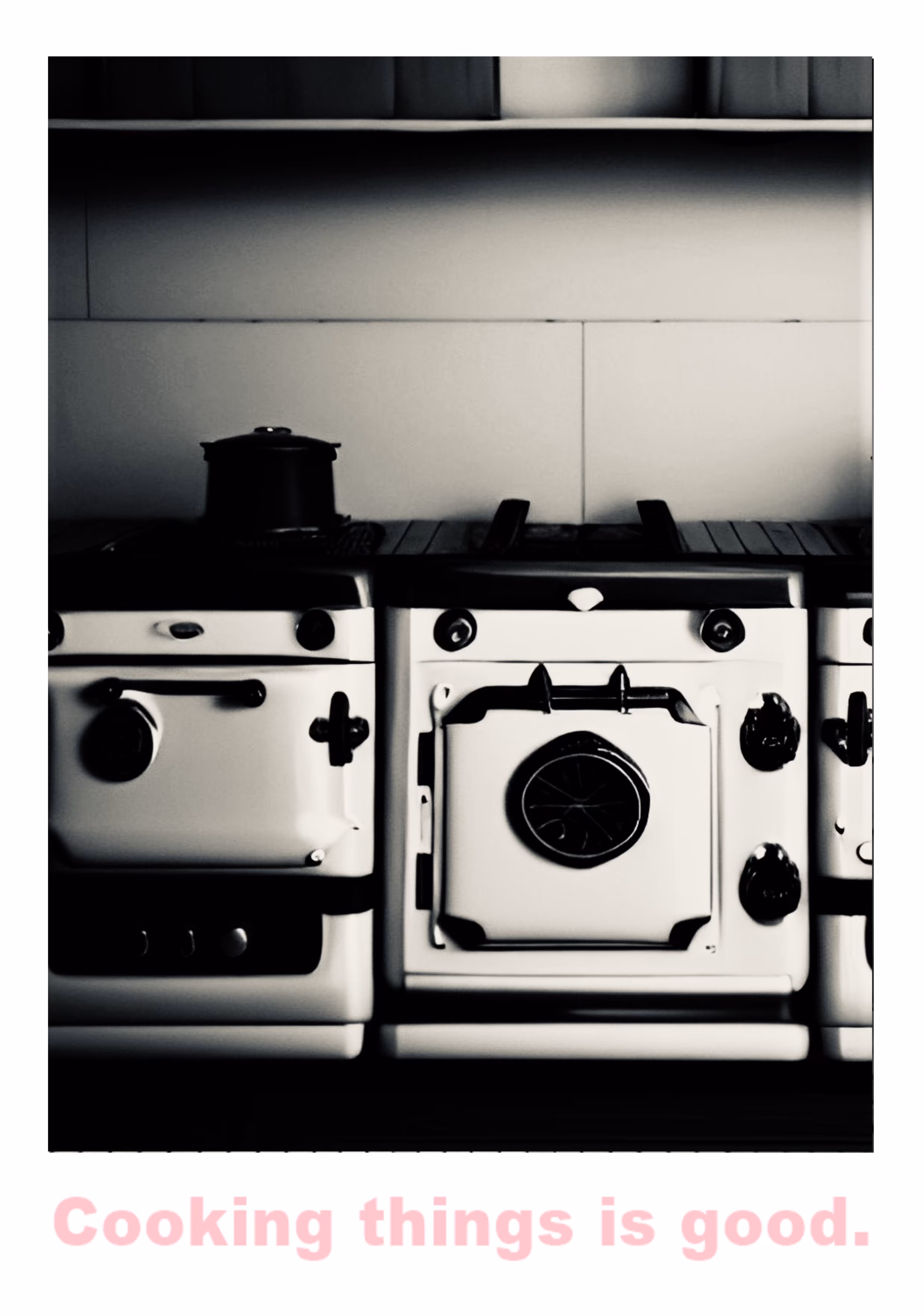 cooking things is good.