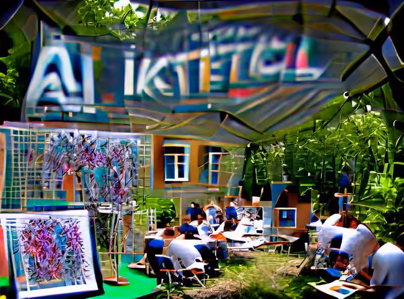 Abraham's First Works: Artificial intelligence art workshop in the iklectik garden