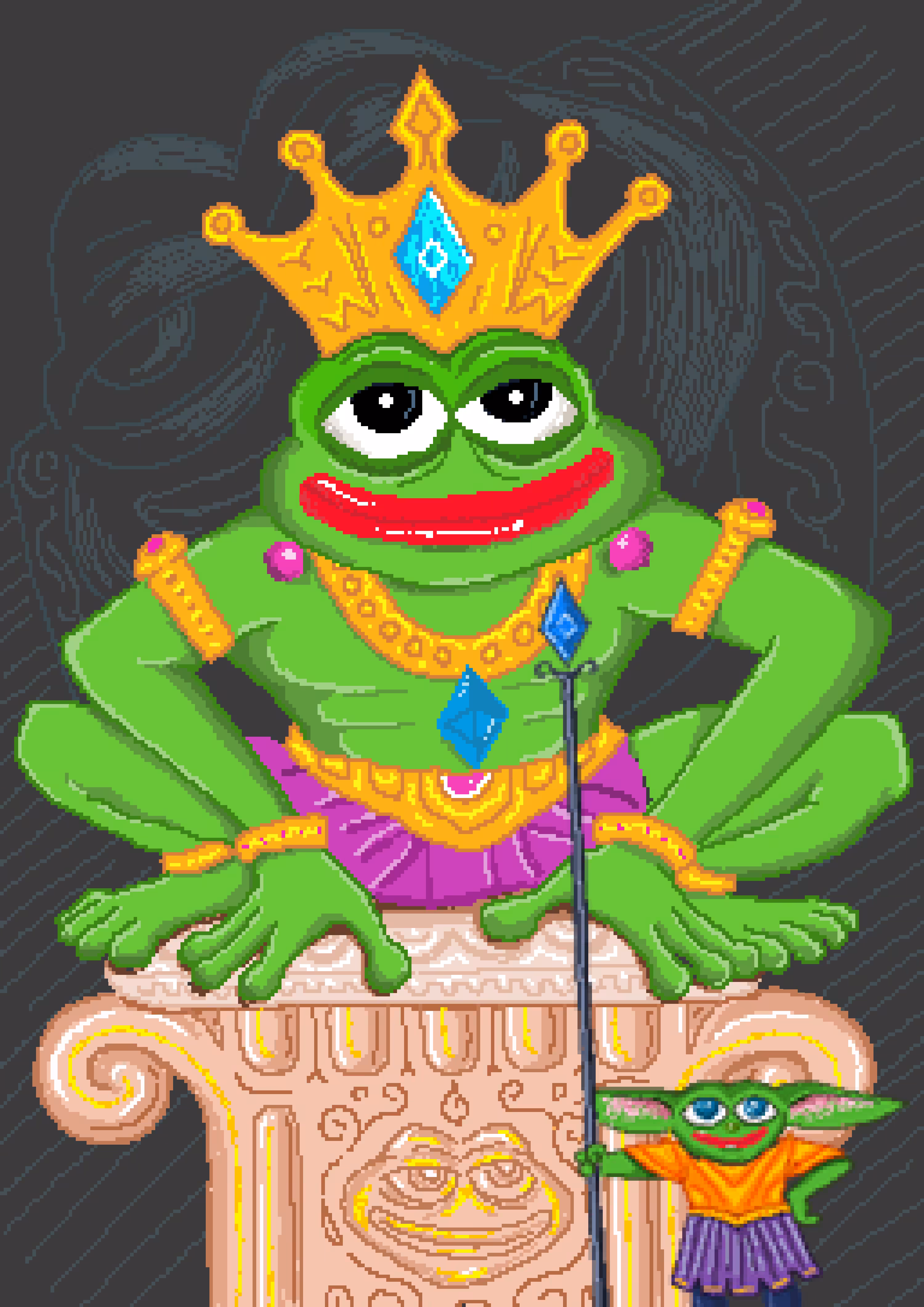 Pixel Pepe Prince.