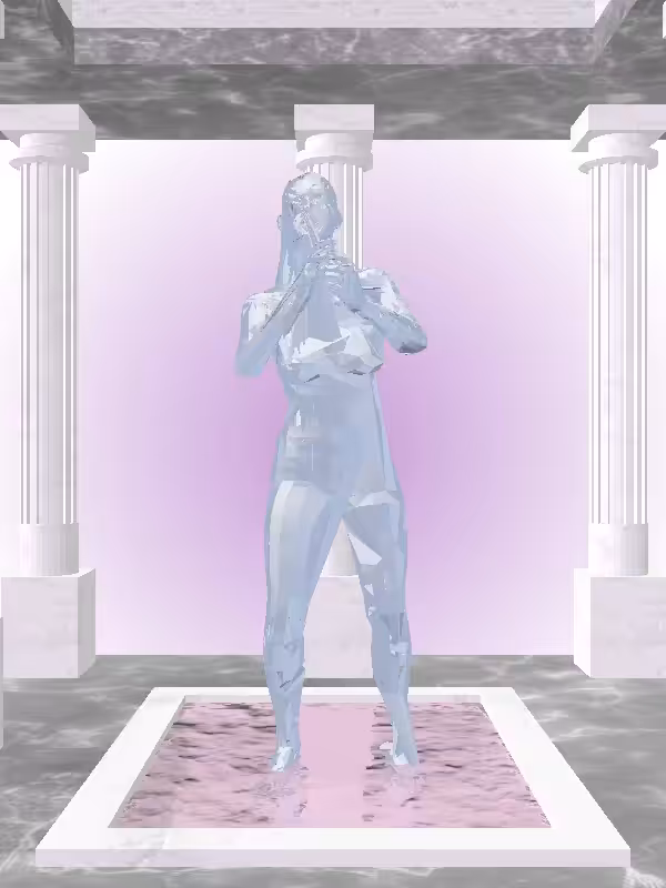 HeavenComputer: The Fragmented Cheering Blue Sky Woman #5579