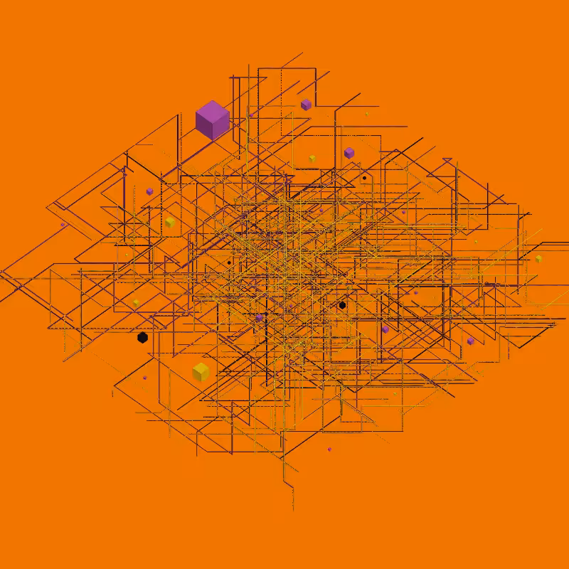 Luminous Streaks and cubes #42