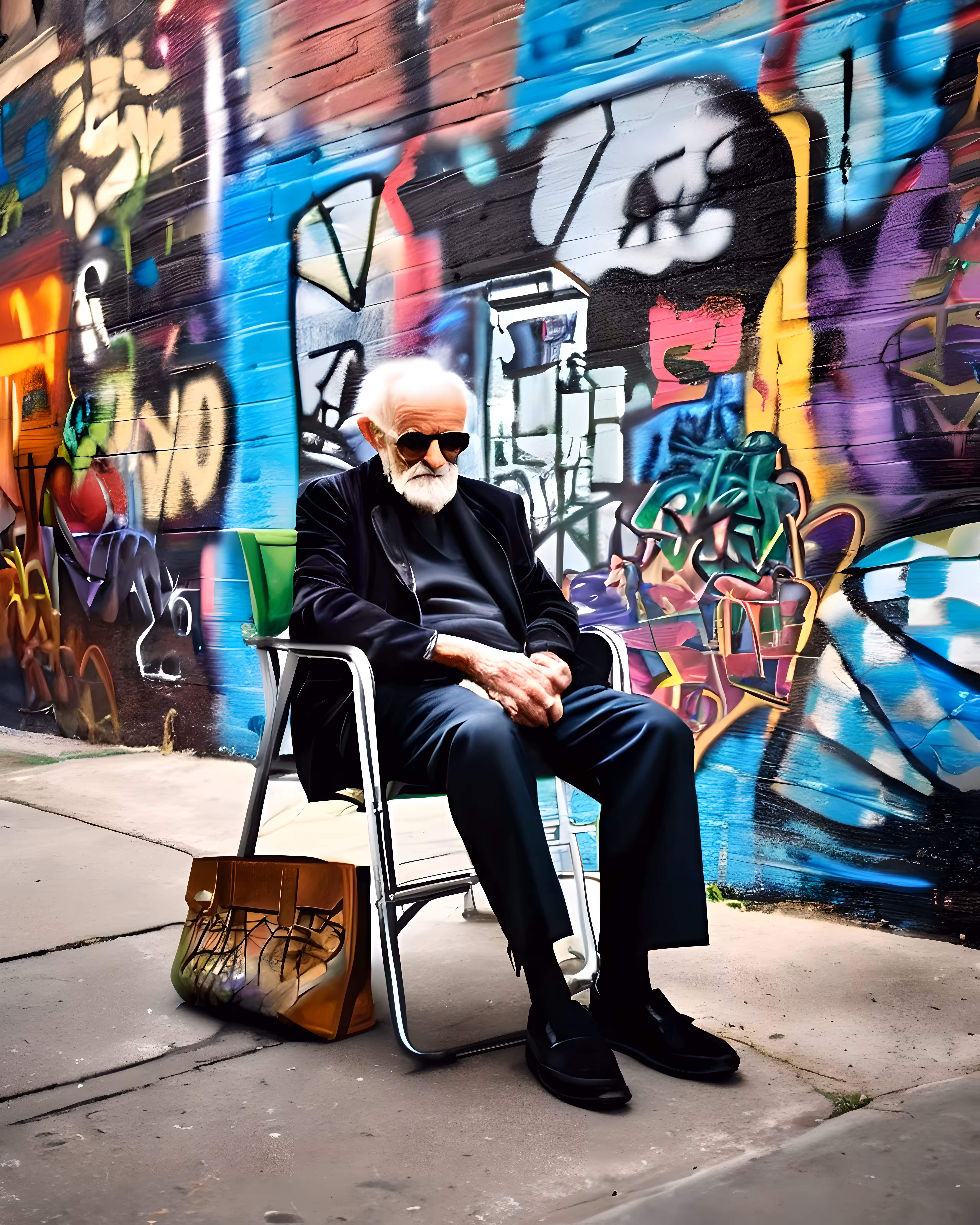 Street Art Old Dude No. 8