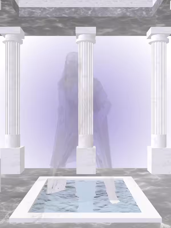 HeavenComputer: The Fading Kicking Matte Ivory Man #4255