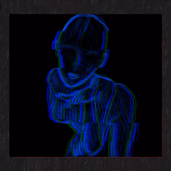 Cyber Girl Black Frame