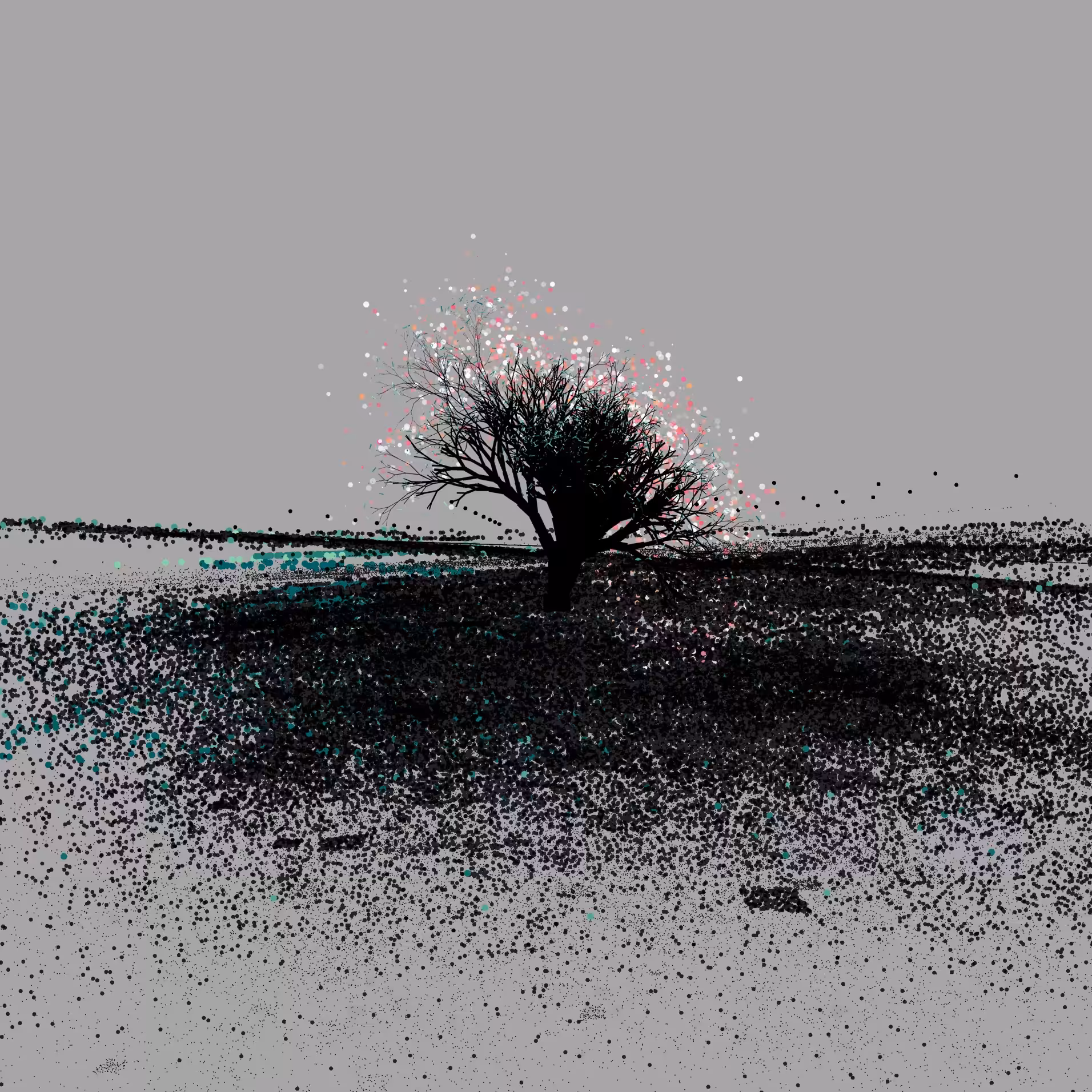 A tree in the distance