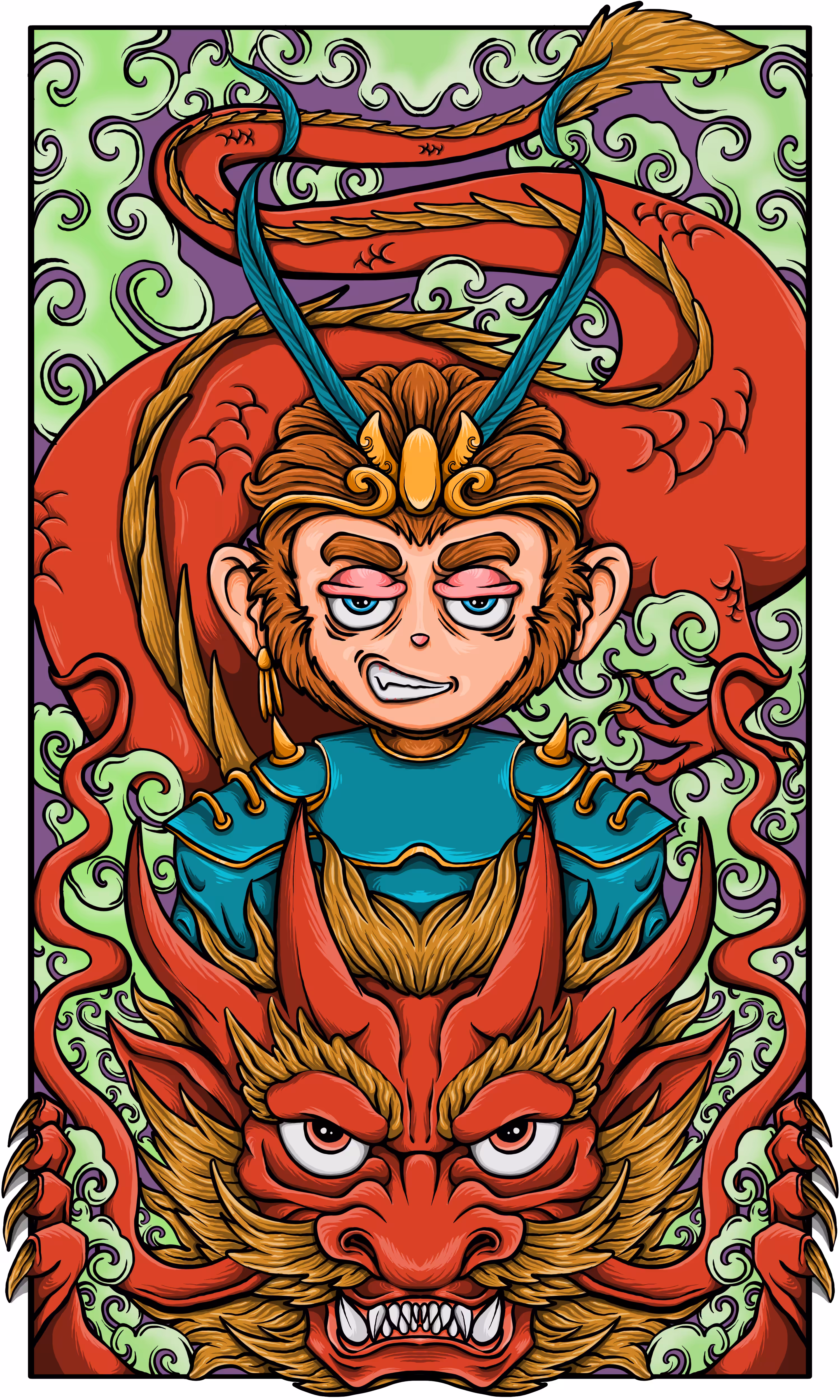 Bored wukong and dragon
