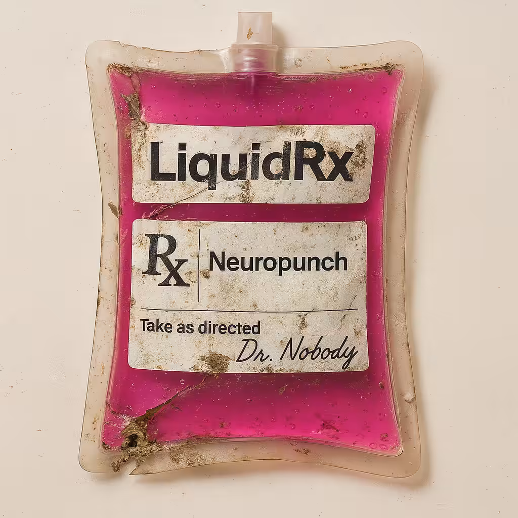 Anonymous Nobody’s Not-So-Supermarket Sale Rack: LiquidRx™️ Neuropunch (Damaged)