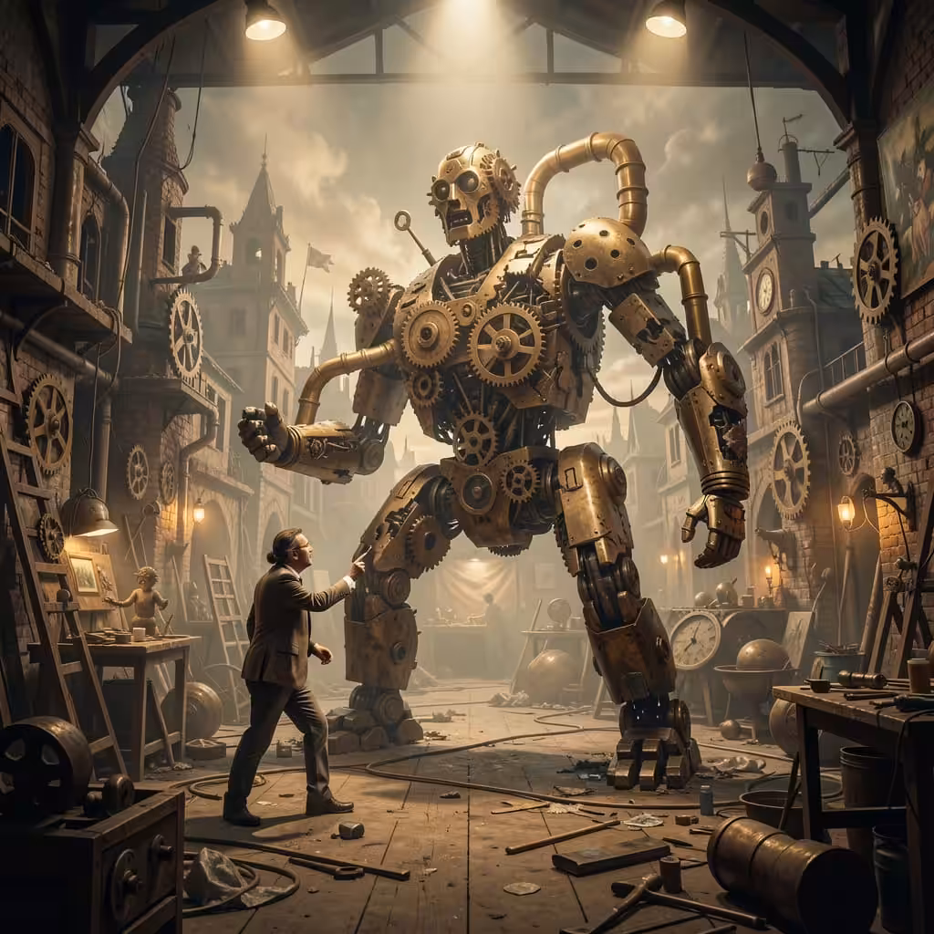 NightCafe Creations: Automaton City Night 9