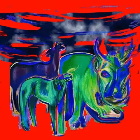 beautiful scenery  : Red and blue dream #3
