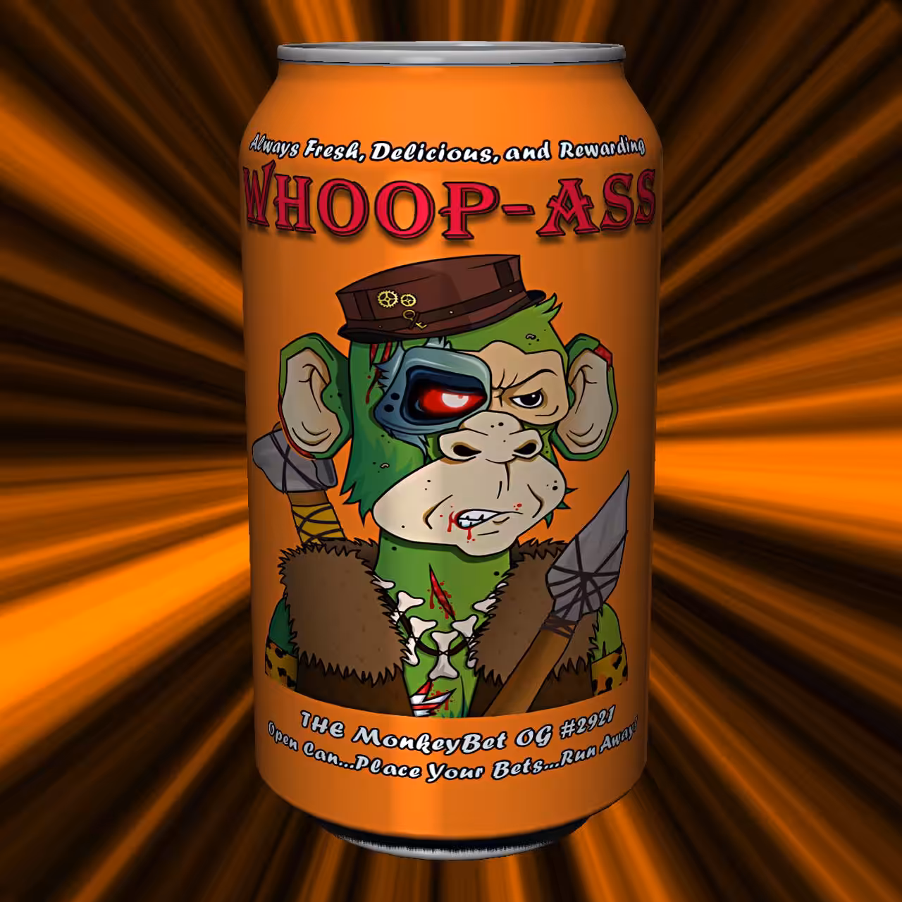 MonkeyBet Dao WHOOP-ASS Can #2921