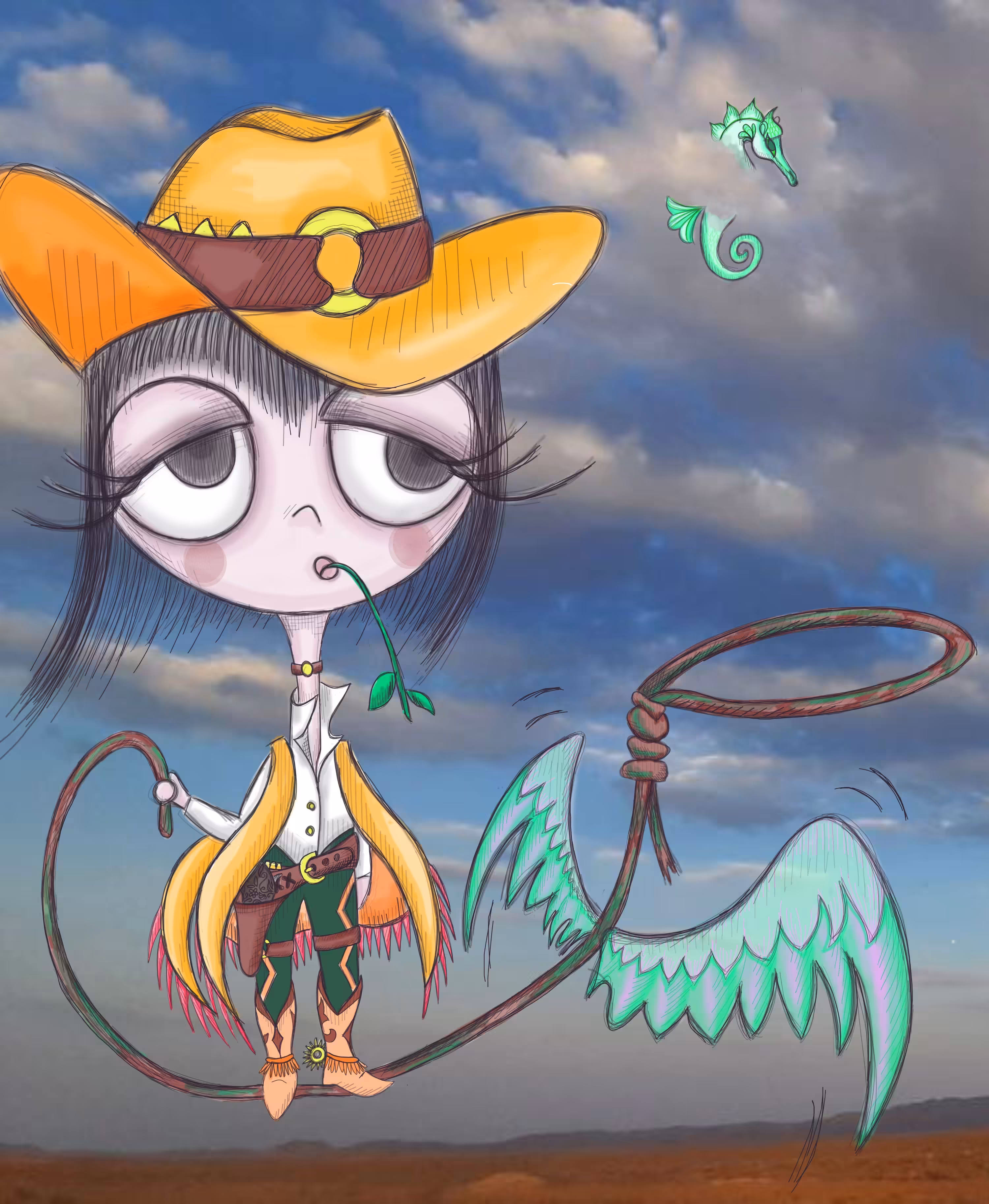Cowgirl lost her horse