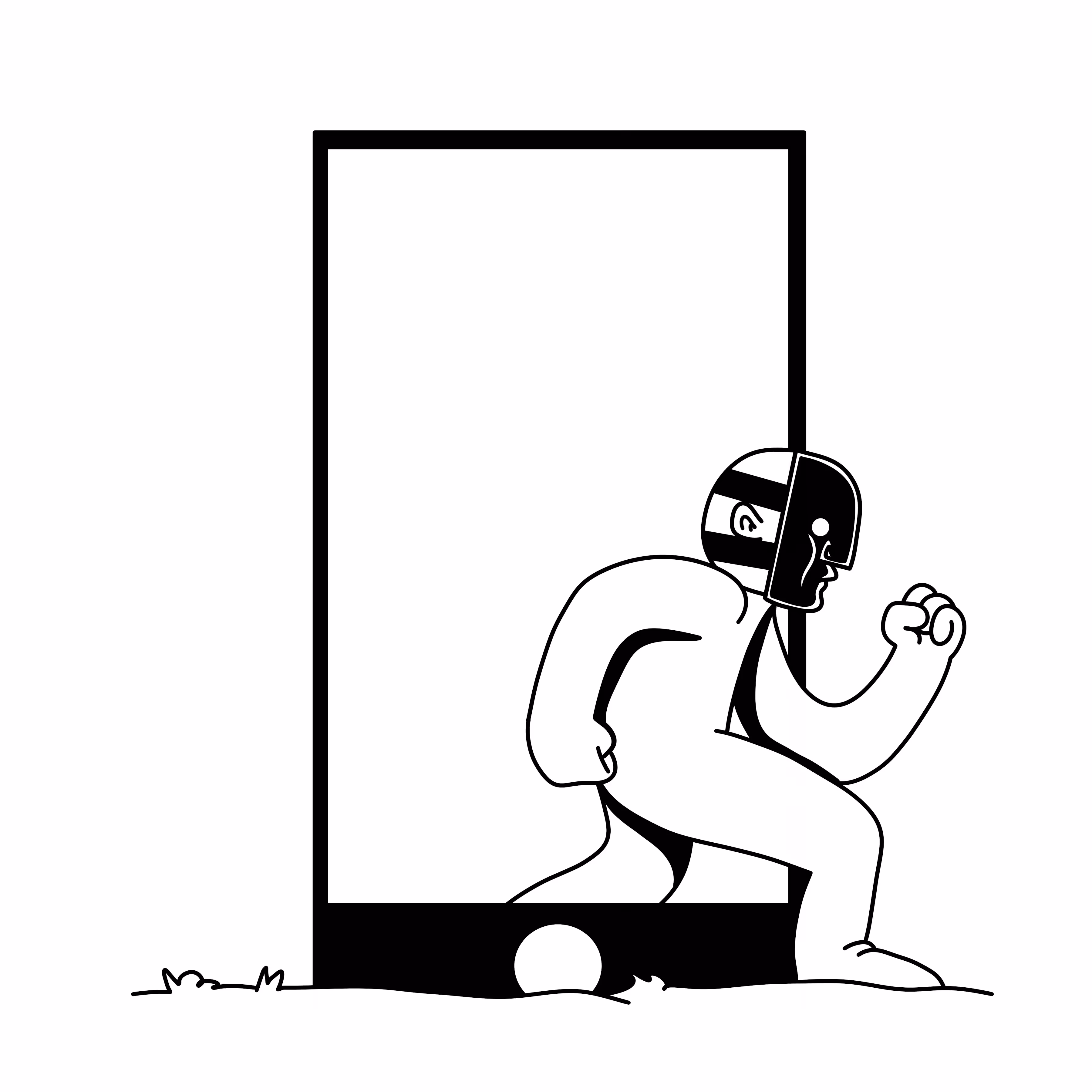 out of the screen