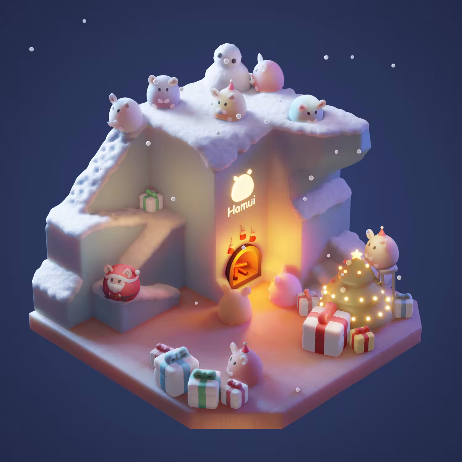 Chirstmas is coming to the Hamui Town !