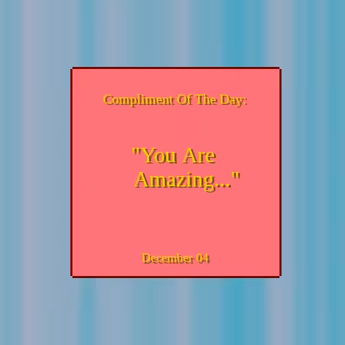 Compliment Of The Day #2