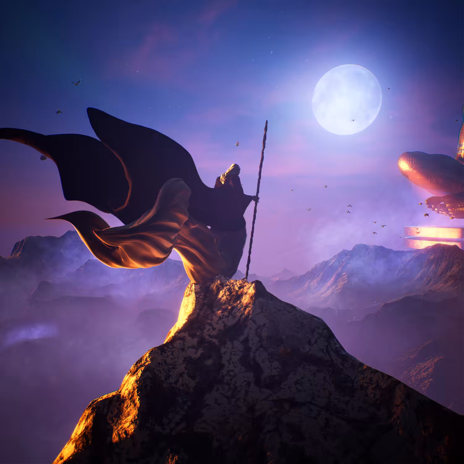 Wanderer atop the mountain | Cosmic Wisdom #1