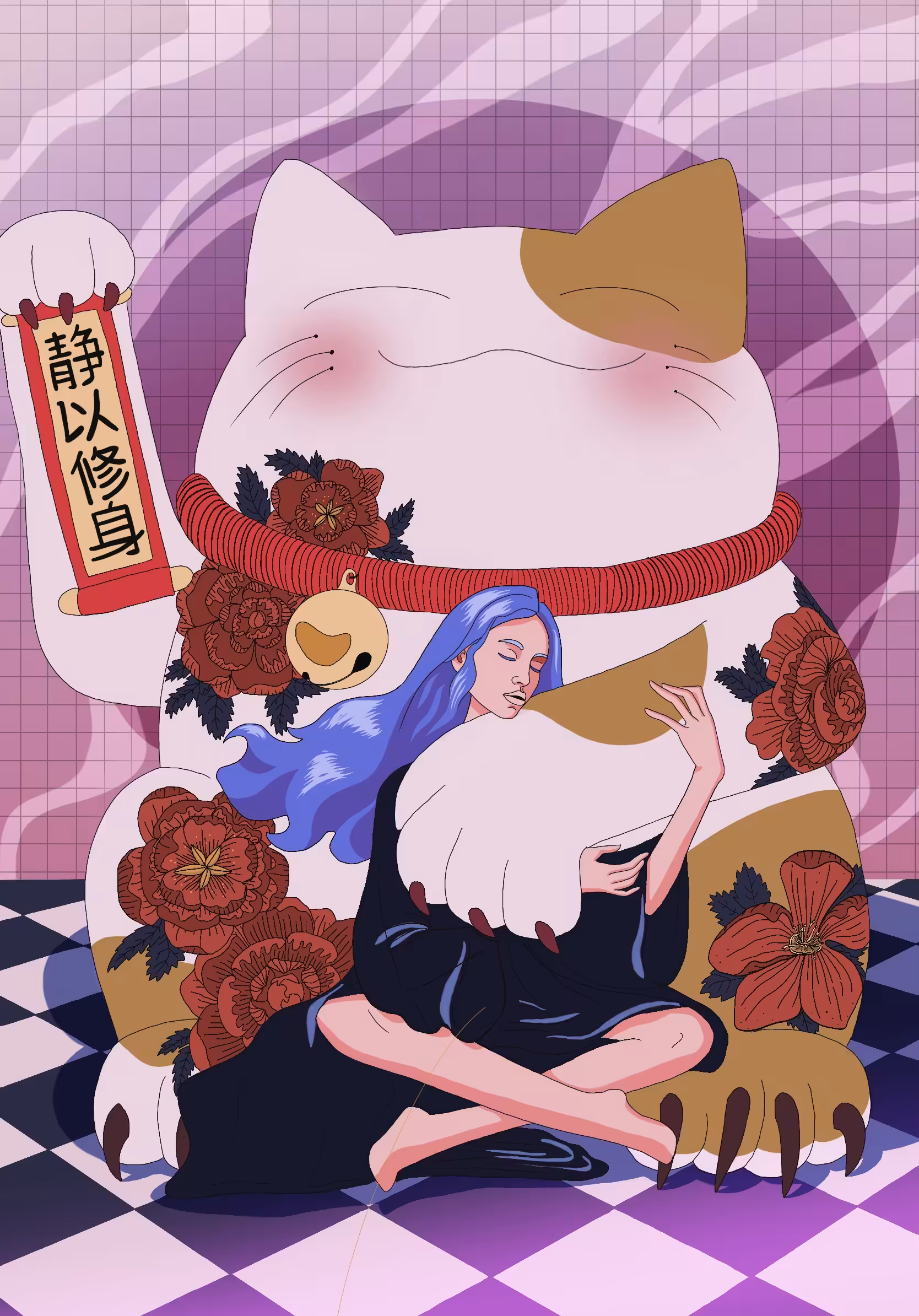 Sleep in your cat's arms