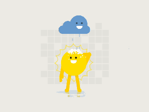 Sun Taking a Shower