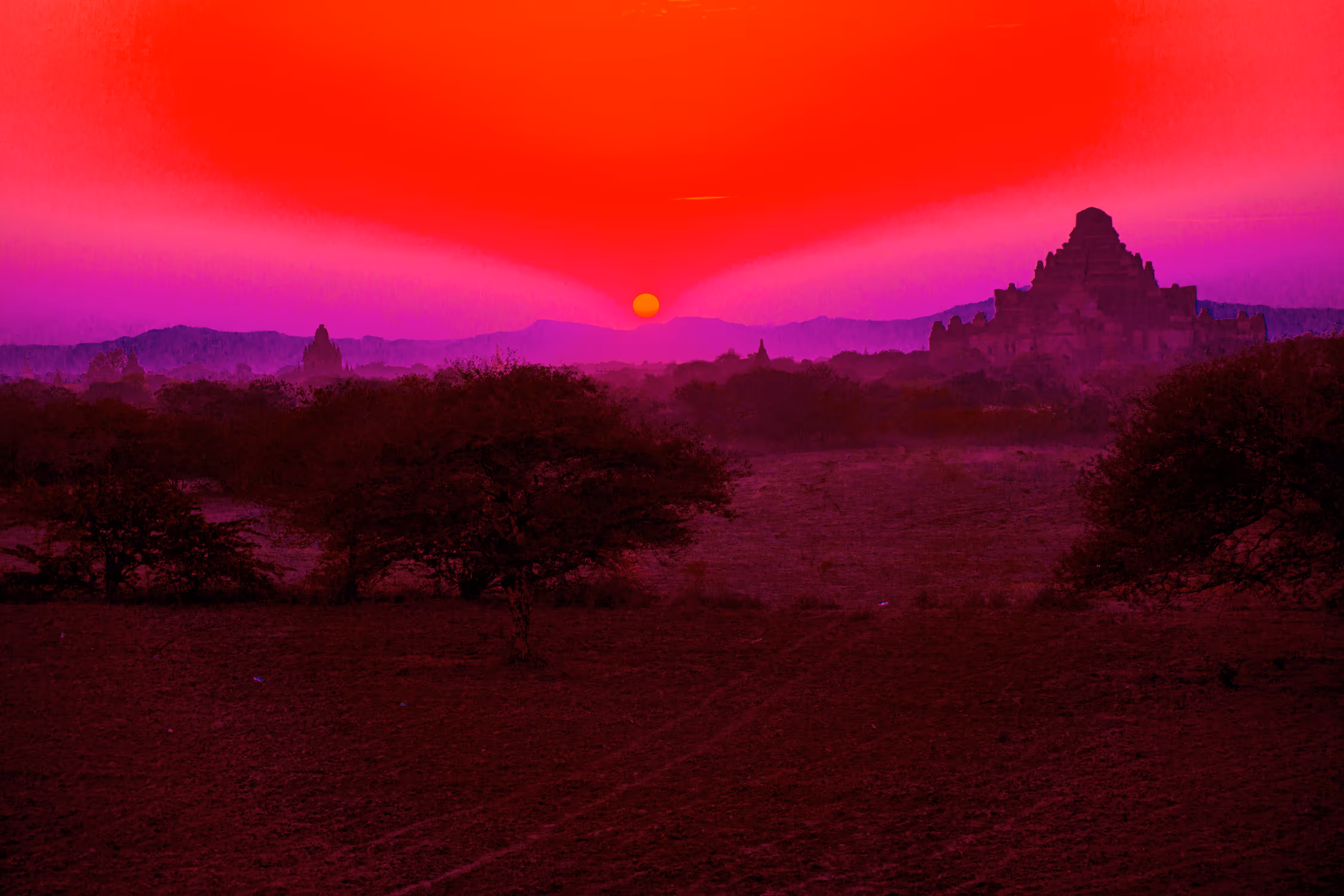 Sunset on the red planet